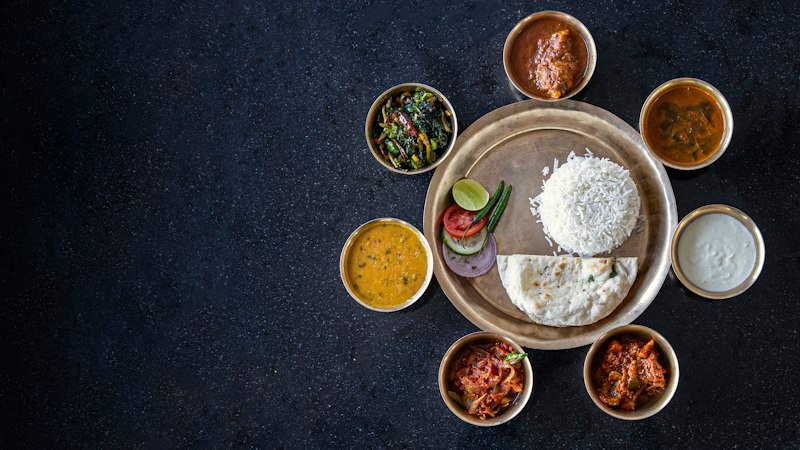 Roti, Rice, Dal and Traditional Indian Meals