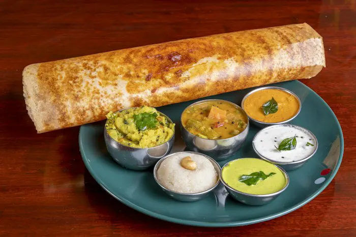 Masala Dosa with Coffee and Tea