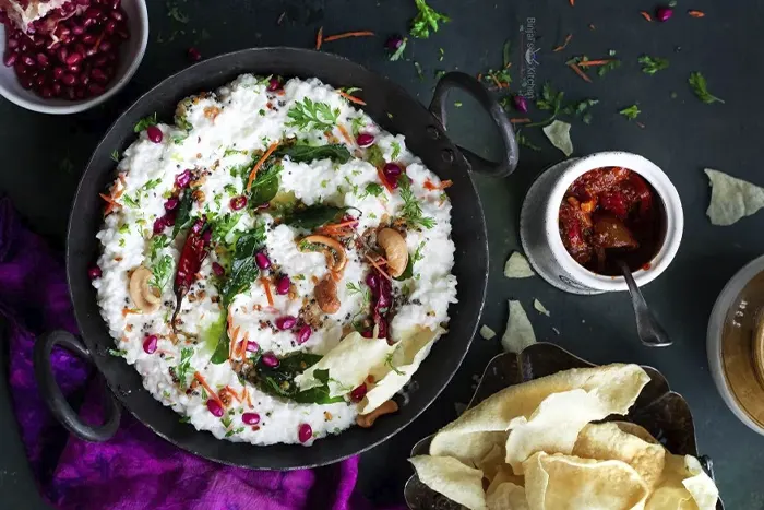 Gobi Rice, Roti and Sambar